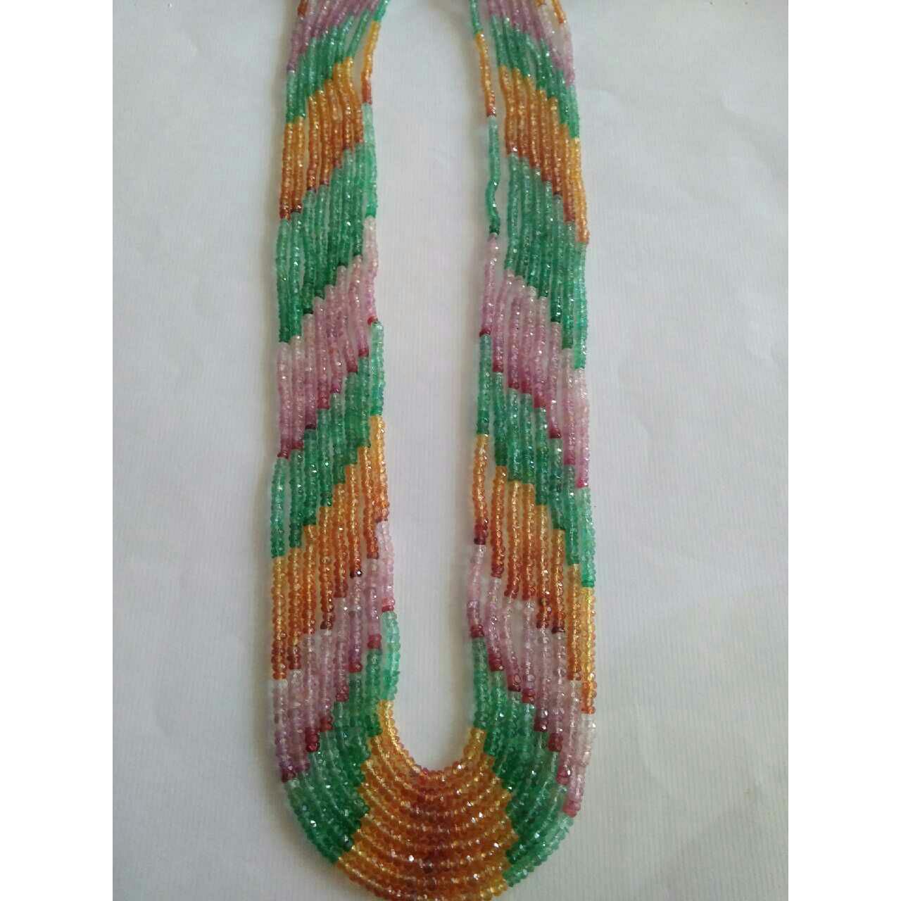 Fancy Ruby Round Shaped Multi Color Necklace