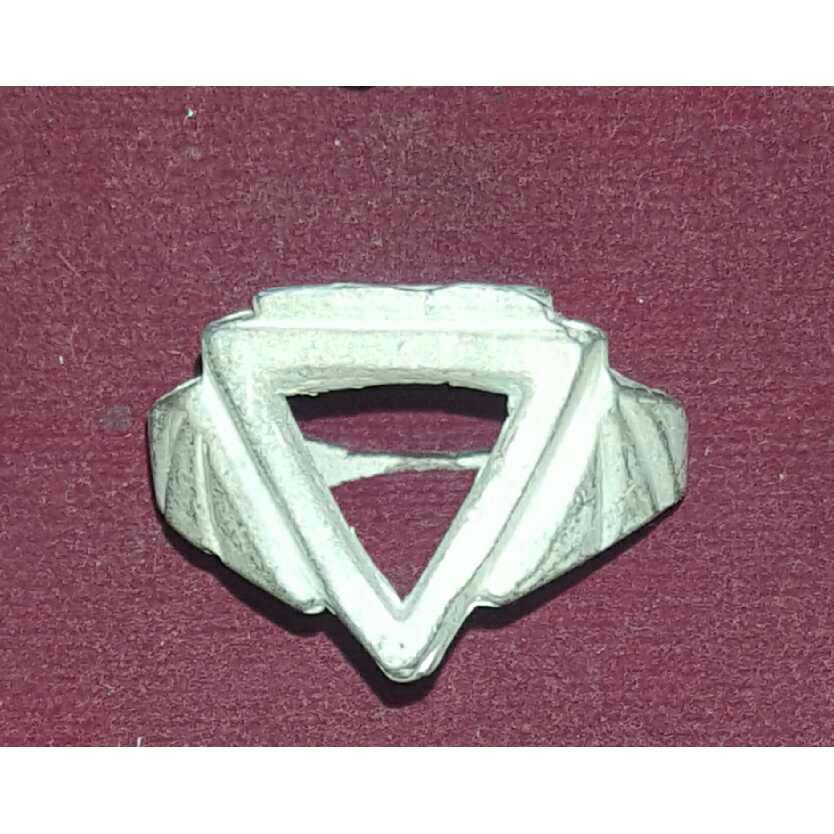 Silver Ladies Indian Triangle Shaped Grah Ring