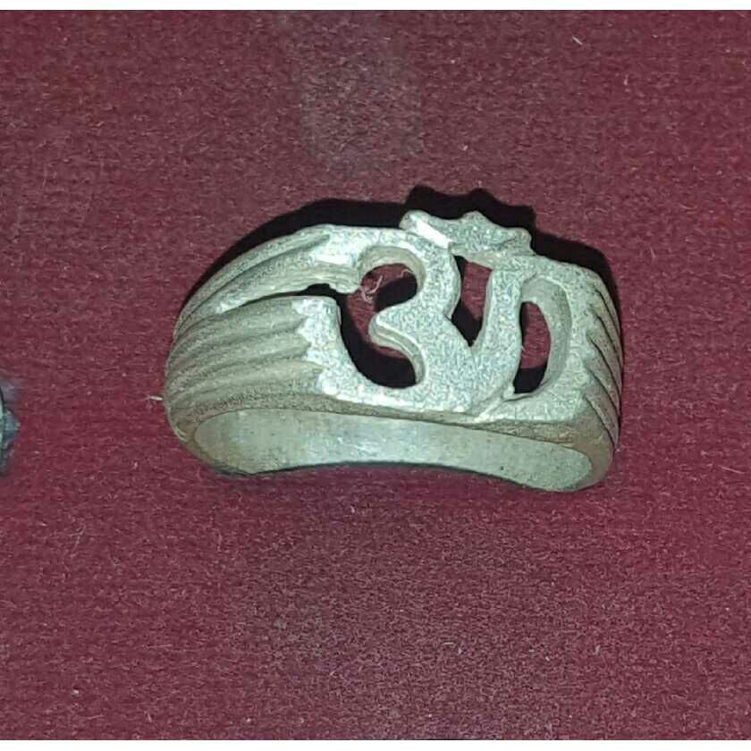 Silver Fancy Om Grah Ring