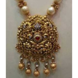 22K / 916 Gold Indian Nakshi Work Necklace