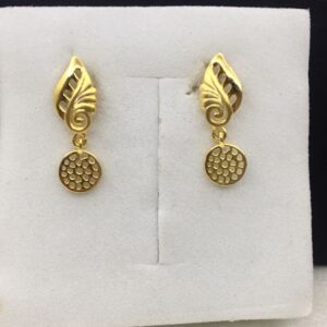 18k Yellow Gold Classic Plain Earrings