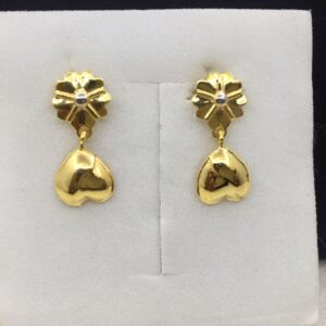 18k Yellow Gold Modern Daily Wear Earrings