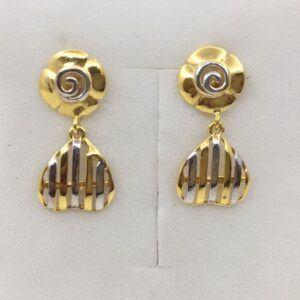 18k Yellow Gold Plain Classic Earrings