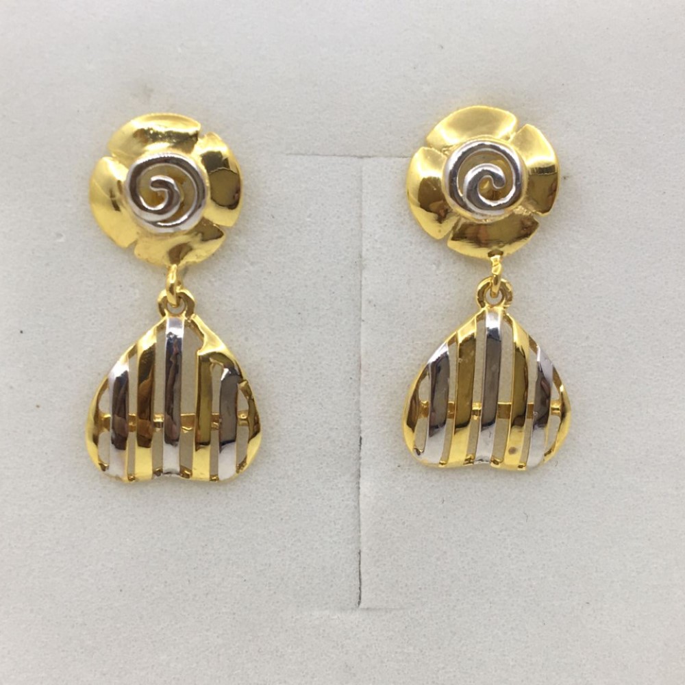 18k Yellow Gold Plain Classic Earrings