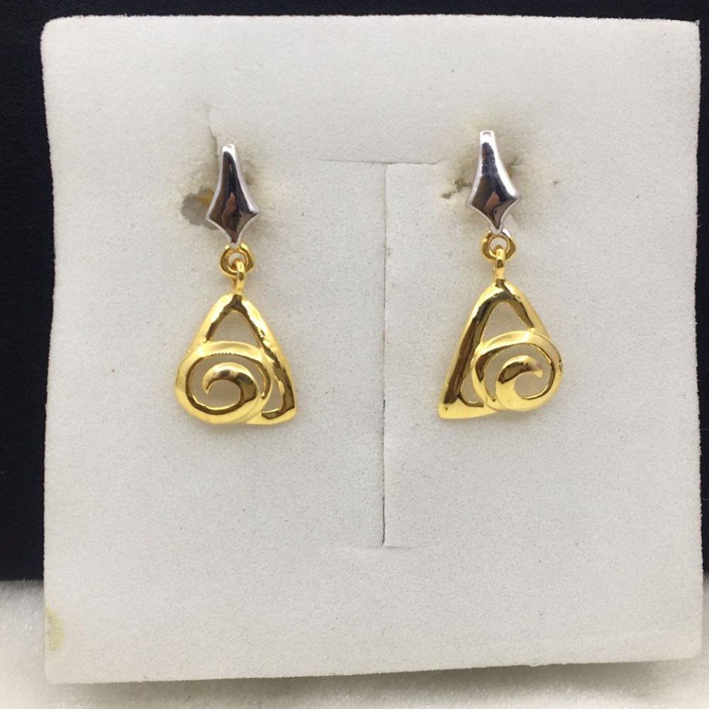 18k Yellow Gold Classic Plain Earrings