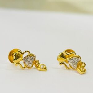 Yellow Gold Unique Work Wear Earrings
