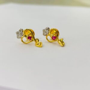 Yellow Gold Classic Plain Earrings