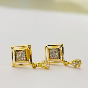 Yellow Gold Classic Plain Earrings