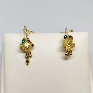 18Kt gold colorful earring dj-e023