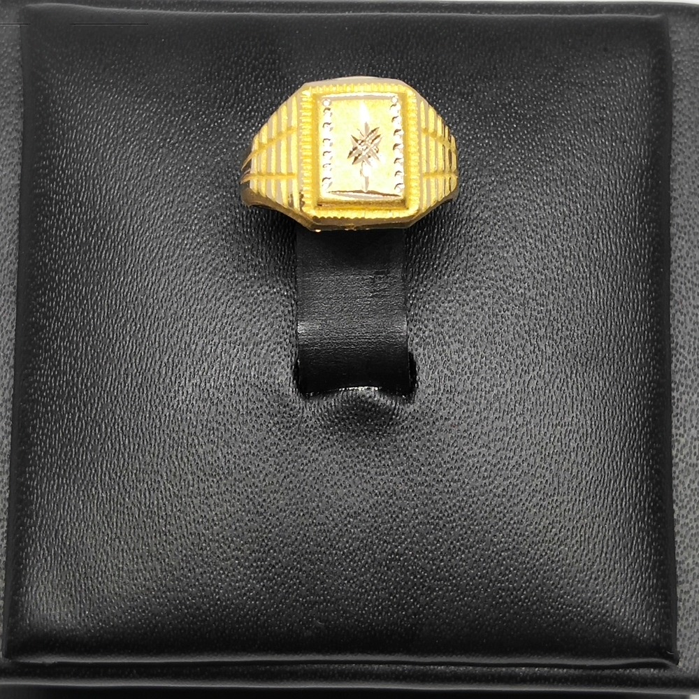 18Kt gold designer ring for gents dj-r002