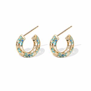Enameled Italian Tops 18k Gold