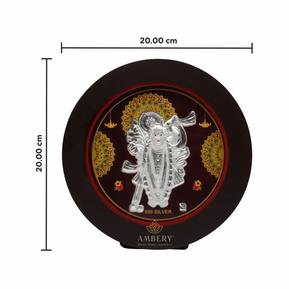 Shreenathji Silver Round Shape Frame