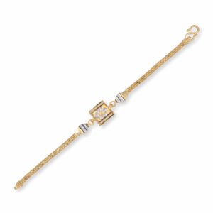 Square baby bracelet 916 gold