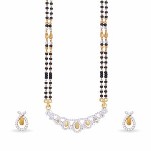 Fancy cz 22k gold mangalsutra