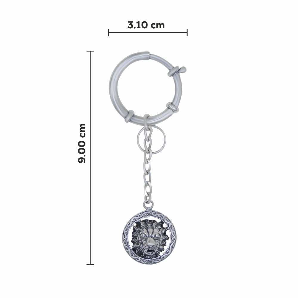 Lion 925 Silver Keychain