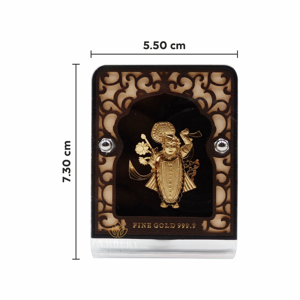 Shrinathji 24k gold foil frame
