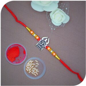OM Trishul 925 Silver Rakhi