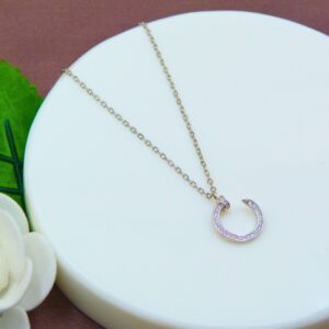 C shaped 925 silver chain set