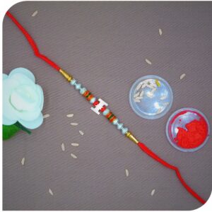 ' I ' Alphabet 925 Silver Rakhi