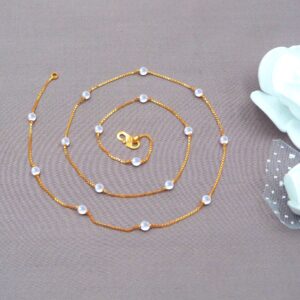Little pearl 22k Gold chain