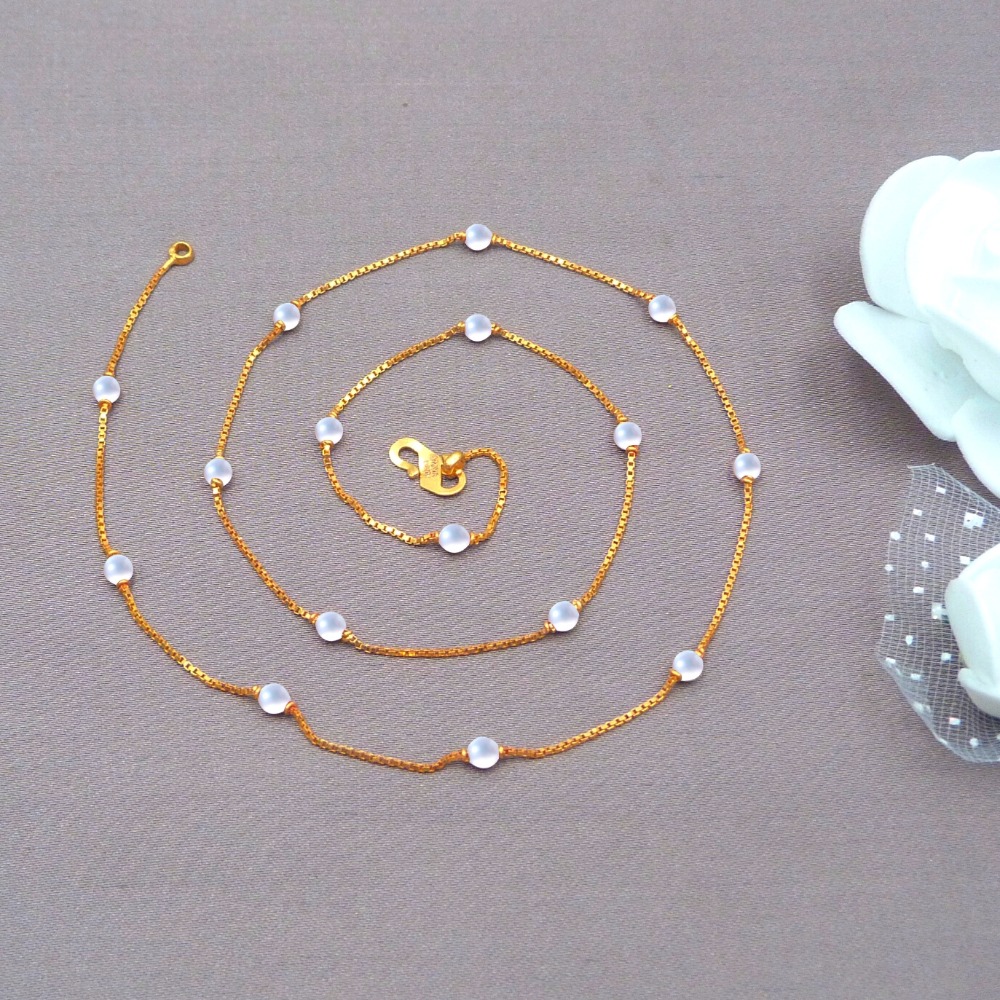 Little  pearl 22k Gold chain