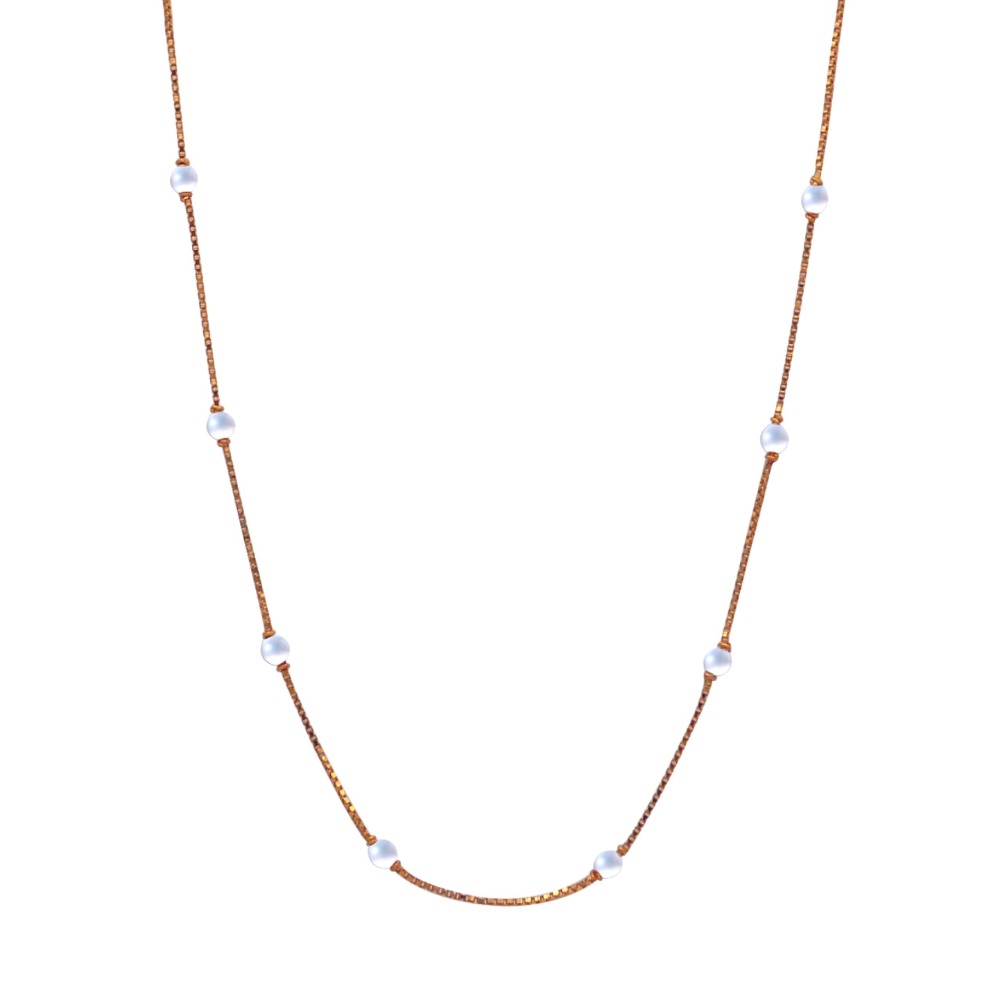 Little pearl 22k Gold chain