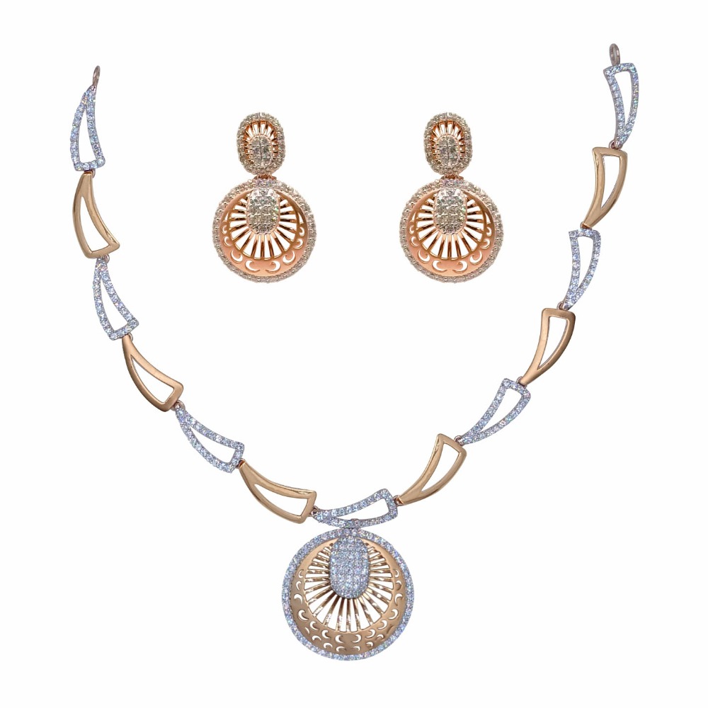 Designer 18k rose gold necklace