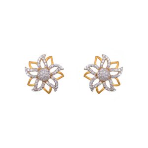 Rising Flower 22k Gold Earrings