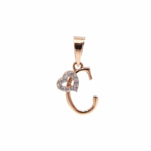 ' C ' Alphabet 18k Rose Gold Pendant