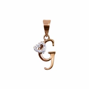 ' g ' alphabet 18k rose gold pendant