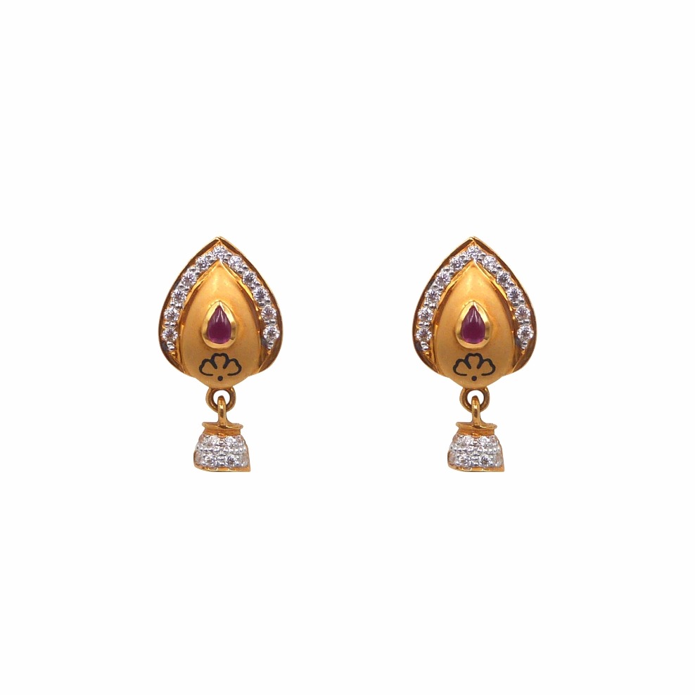 CZ Fancy Colourstone 22k Gold