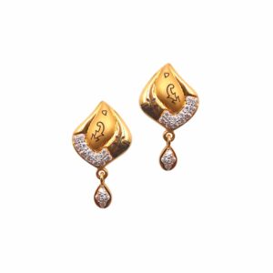 Trendy 22k gold earrings