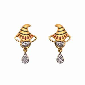 Curved Fancy Earrings 22k Gold