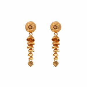 Vertical Hanging 22k Gold Earring
