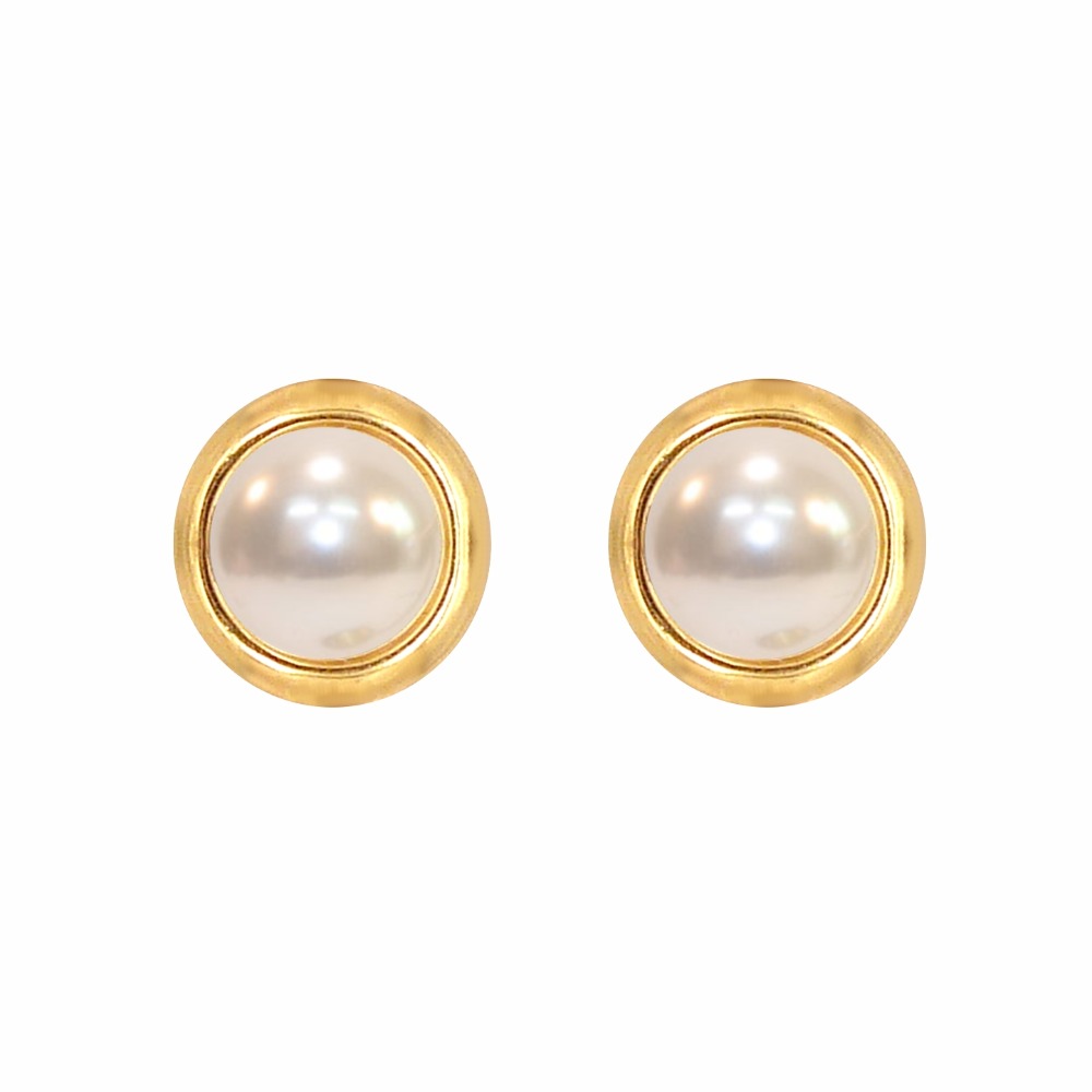 Pearl Circle 22k Gold Tops