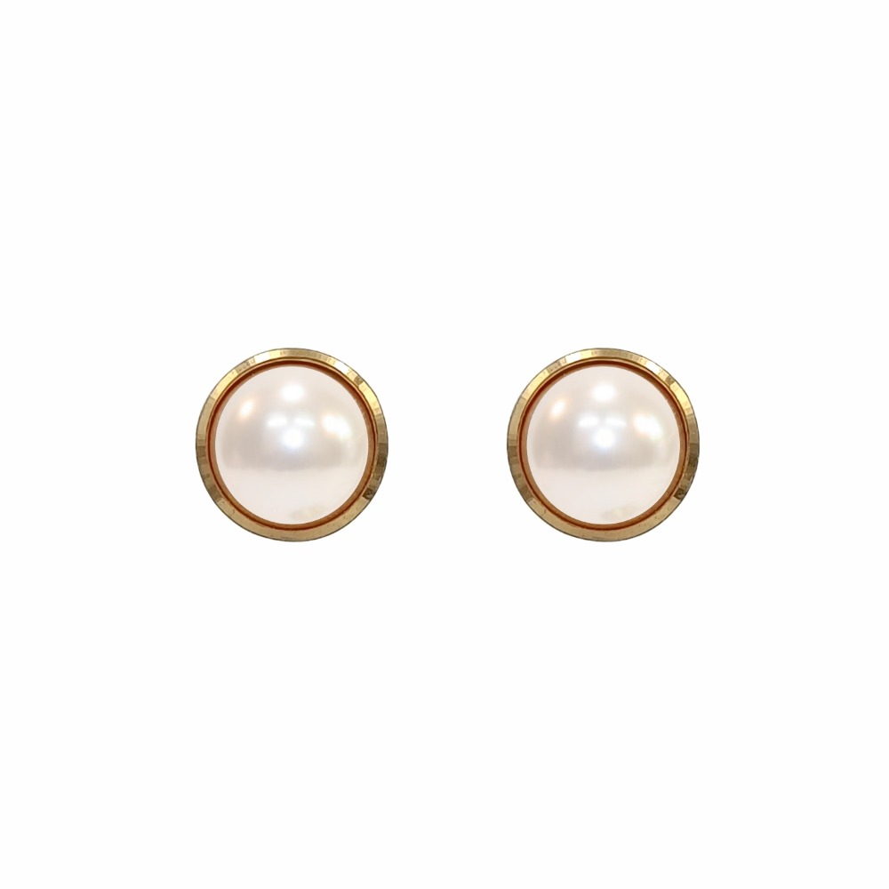 Pearl Circle 22k Gold Tops