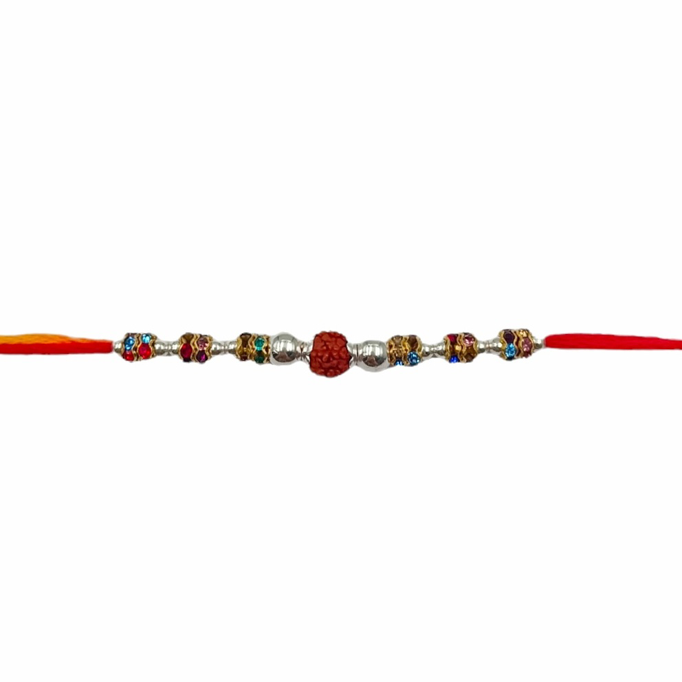 Rudraksh rakhi 925 silver RKSMR_9