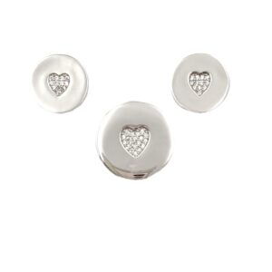 Heart 925 Silver Pendant Set
