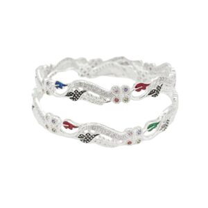 Enemled Leaf 925 Silver Bangle