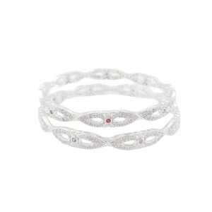 Patches with Stones 925 Silver Bangle
