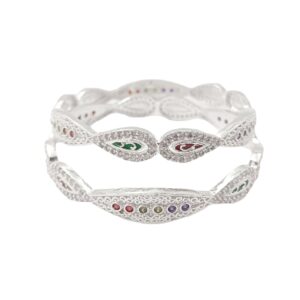 Stones In Line 925 Silver Bangle