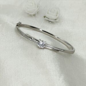 Solitaire With CZ 925 Silver Bracelet
