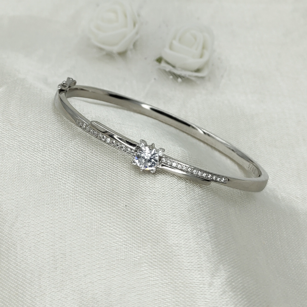 Solitaire With CZ 925 Silver Bracelet