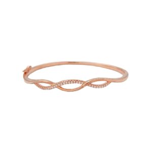 Deep Wave Rose 925 Silver Bracelet