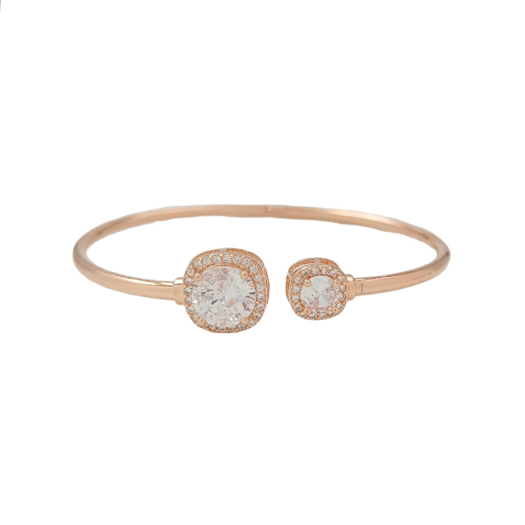 Square Solitaires Rose 925 Silver Bracelet