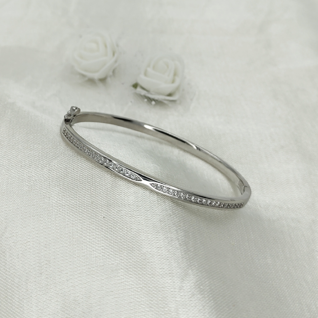 Line Cross 925 Silver Bracelet