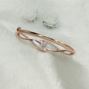 Flower Around Rose 925 Silver Bracelet
