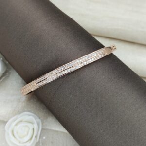 Twin Line Rose 925 Silver Bracelet
