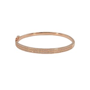 Twin Line Rose 925 Silver Bracelet
