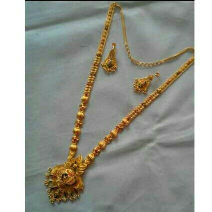 22K Gold Ladies Indian Fancy Necklace Set